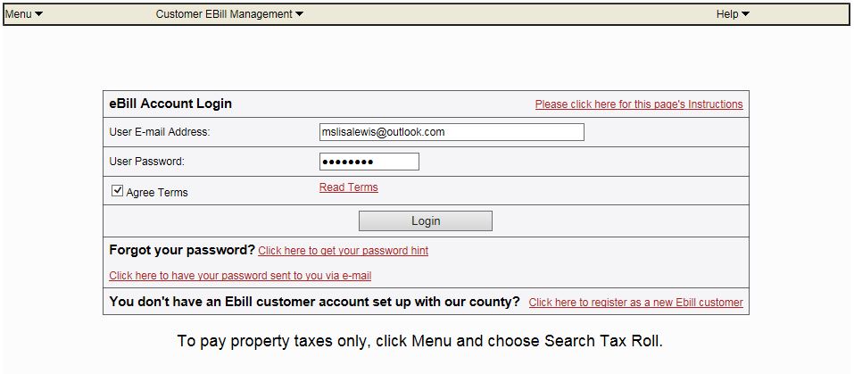 EBill Help