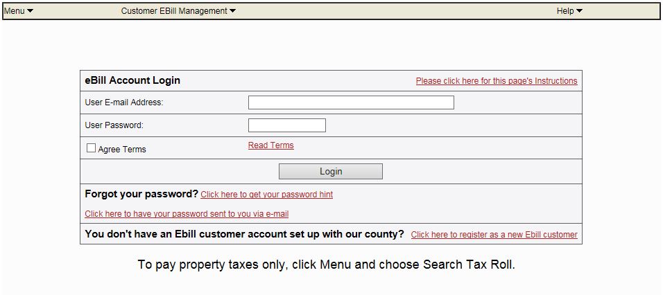 EBill Help
